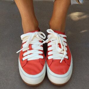 BEEK Sandpiper Leather Sneaker in Tomato